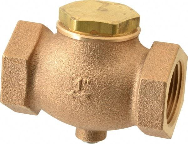 Conrader - 1" Bronze Check Valve - Inline, FNPT x FNPT - Best Tool & Supply