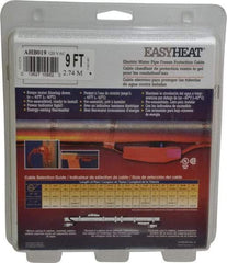 EasyHeat - 9' Long, Preassembled, Fixed Length, Fixed Wattage, Protection Heat Cable - 120 Input Volts, 63 Watts - Best Tool & Supply