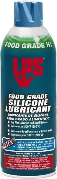 LPS - 16 oz Aerosol Dry Film/Silicone Penetrant/Lubricant - Clear, -40°F to 392°F, Food Grade - Best Tool & Supply