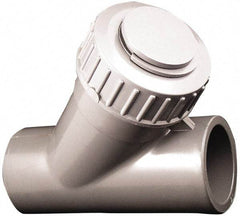 Simtech - 1/2" Pipe, Socket Ends, PVC Y-Strainer - 150 psi Pressure Rating - Best Tool & Supply