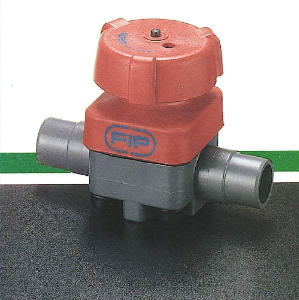 Simtech - 1" Pipe, 150 Max psi, Diaphragm Valve - Spigot End Connection, PVC, EPDM Seal - Best Tool & Supply