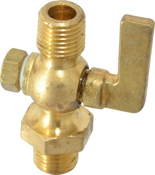 Conbraco - 1/4" Pipe, Lever Handle, MNPT x MNPT End Connection, Air Cock - 200 Max psi, Brass - Best Tool & Supply