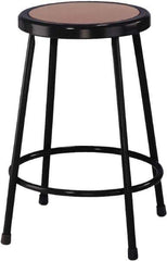 NPS - 24 Inch High, Stationary Fixed Height Stool - 14 Inch Deep x 14 Inch Wide, Hardboard Seat, Black - Best Tool & Supply