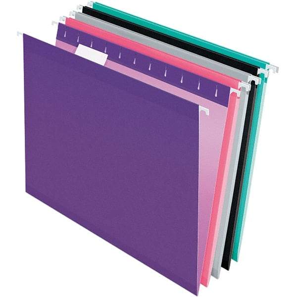 Pendaflex - 8-1/2 x 11", Letter Size, Assorted Colors, Hanging File Folder - 11 Point Stock, 1/5 Tab Cut Location - Best Tool & Supply