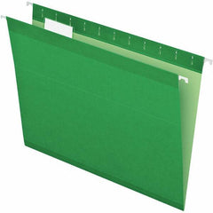 Pendaflex - 8-1/2 x 11", Letter Size, Bright Green, Hanging File Folder - 11 Point Stock, 1/5 Tab Cut Location - Best Tool & Supply