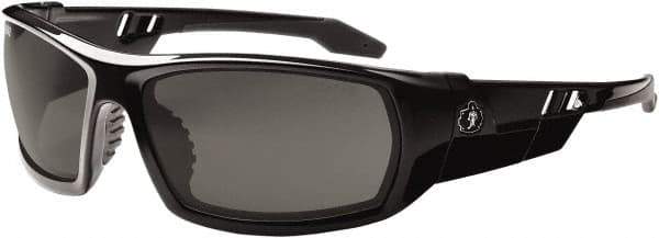 Ergodyne - Smoke Lenses, Framed Safety Glasses - Uncoated Lenses, Size Universal, Wrap Around - Best Tool & Supply