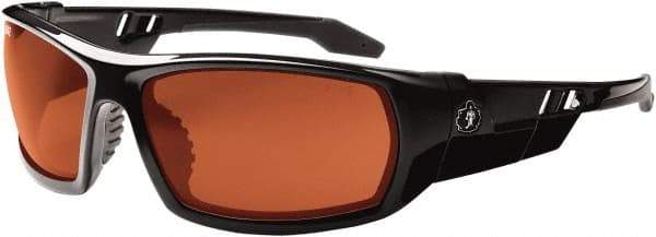 Ergodyne - Copper Lenses, Framed Safety Glasses - Uncoated Lenses, Size Universal, Wrap Around - Best Tool & Supply