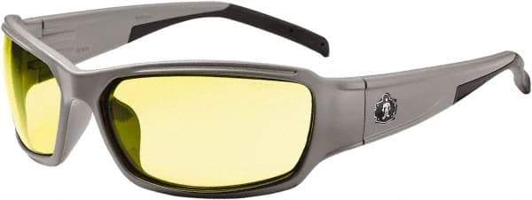 Ergodyne - Yellow Lenses, Framed Safety Glasses - Uncoated Lenses, Size Universal, Wrap Around - Best Tool & Supply