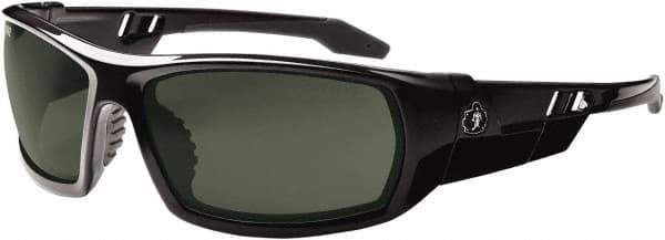 Ergodyne - Green Lenses, Framed Polarized Glasses - Uncoated Lenses, Size Universal, Wrap Around - Best Tool & Supply