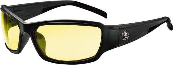 Ergodyne - Yellow Lenses, Framed Safety Glasses - Uncoated Lenses, Size Universal, Wrap Around - Best Tool & Supply