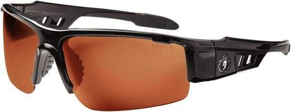 Ergodyne - Copper Lenses, Framed Safety Glasses - Uncoated Lenses, Size Universal, Wrap Around - Best Tool & Supply