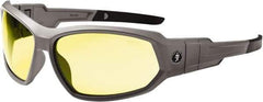 Ergodyne - Yellow Lenses, Framed Safety Glasses - Uncoated Lenses, Size Universal, Wrap Around - Best Tool & Supply