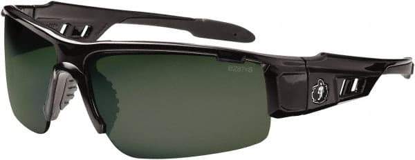 Ergodyne - Green Lenses, Framed Polarized Glasses - Uncoated Lenses, Size Universal, Wrap Around - Best Tool & Supply