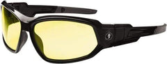 Ergodyne - Yellow Lenses, Framed Safety Glasses - Uncoated Lenses, Size Universal, Wrap Around - Best Tool & Supply