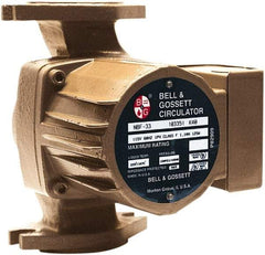 Bell & Gossett - .17 hp, 1 Phase, Bronze Housing, Noryl Impeller, Inline Circulator Pump - 115/230V Volt, 60 Hz Hz, 125 Max psi, 120V Motor - Best Tool & Supply