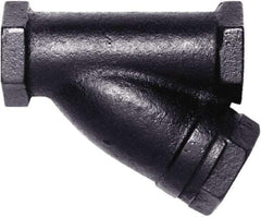 Hoffman Speciality - 1-1/4" Pipe, Female NPT Ends, Cast Iron Y-Strainer - 250 psi Pressure Rating, 400 psi WOG Rating, 250 psi WSP Rating - Best Tool & Supply