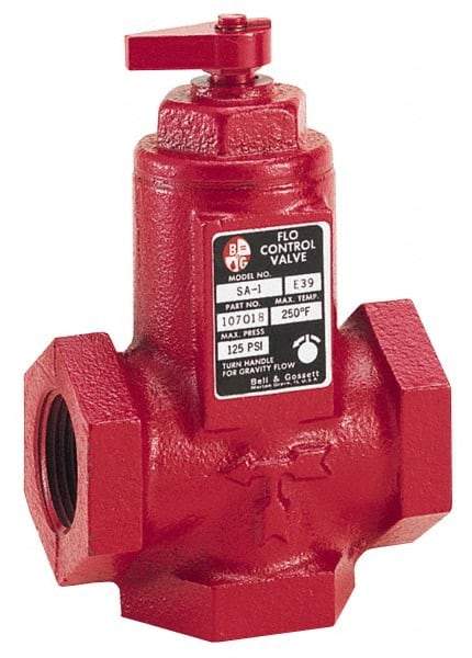 Bell & Gossett - 1" Pipe, Cast Iron Manually Operated Plumbing Valve - Buna Seal, FNPT - Best Tool & Supply