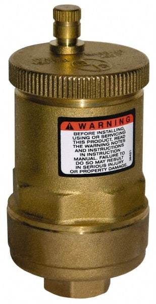 Bell & Gossett - 1/2" Pipe High Capacity Air Vent Air Vent - 150 Max psi, NPTF End Connection, 4-1/2"x9-5/8" - Best Tool & Supply