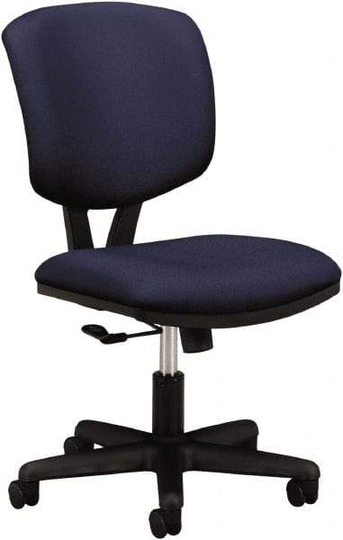 Hon - 40" High Task Chair - 25" Wide x 25-3/4" Deep, 100% Polyester Seat, Navy - Best Tool & Supply