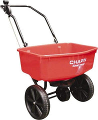 Chapin - 70 Lb Powder Coated Steel Walk Behind Broadcast Landscape Spreader - 10" Solid Rubber Wheels - Best Tool & Supply