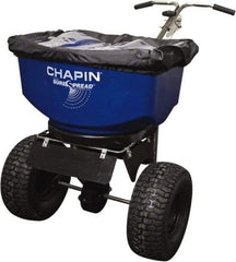 Chapin - 100 Lb Stainless Steel Walk Behind Broadcast Landscape Spreader - 14" Pneumatic Wheels - Best Tool & Supply