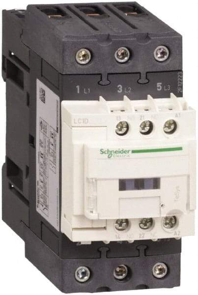 Schneider Electric - 3 Pole, 120 Coil VAC at 50/60 Hz, 50 Amp at 440 VAC, Nonreversible IEC Contactor - Bureau Veritas, CCC, CSA, CSA C22.2 No. 14, DNV, EN/IEC 60947-4-1, EN/IEC 60947-5-1, GL, GOST, LROS, RINA, RoHS Compliant, UL 508, UL Listed - Best Tool & Supply