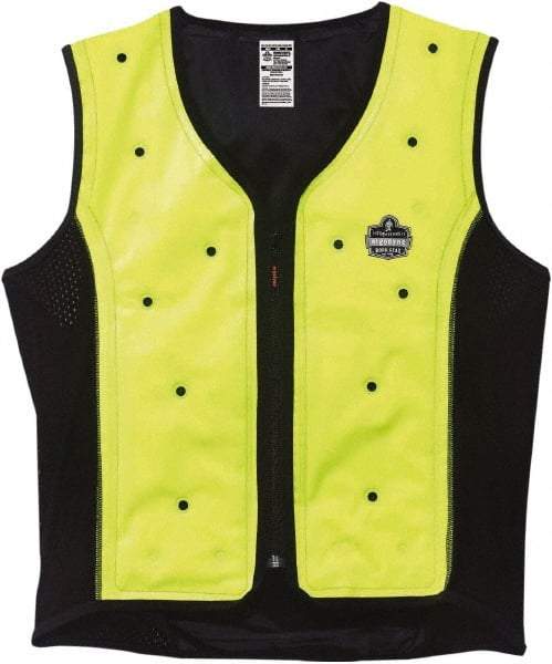 Ergodyne - Size XL, Lime Cooling Vest - 44 to 47" Chest, Zipper Front, Polyester - Best Tool & Supply