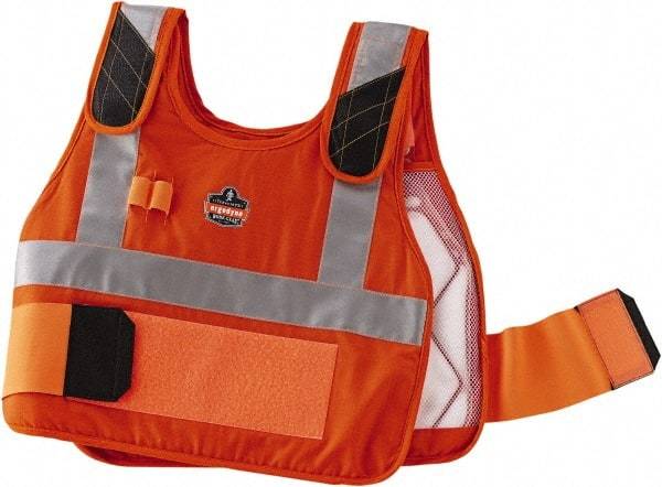 Ergodyne - Size S/M, Orange Cooling Vest - 32 to 40" Chest, Hook & Loop Front, Cotton - Best Tool & Supply