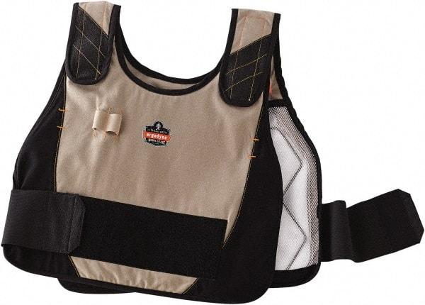 Ergodyne - Size L/XL, Khaki Cooling Vest - 40 to 52" Chest, Hook & Loop Front, Cotton - Best Tool & Supply