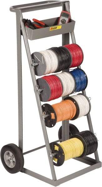 Little Giant - 300 Lb Capacity, 24" Wide x 18-1/2" Long x 45-1/2" High Wire Spool Cart - 1 Shelf, Steel - Best Tool & Supply