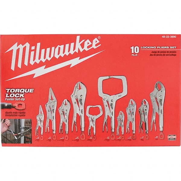 Milwaukee Tool - Plier Sets Set Type: Locking Pliers Number of Pieces: 10 - Best Tool & Supply