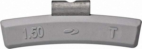 Value Collection - 1 oz TPS Wheel Weight - Gray, Plastic/Steel, For Use with Automotive & Light Trucks - Best Tool & Supply