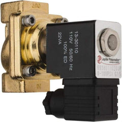 PRO-SOURCE - 3/8", 2/2 Way Stacking Solenoid Valve - 110 VAC, 4.12 CV Rate, 3.98" High x 2.76" Long - Best Tool & Supply