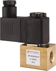 PRO-SOURCE - 1/4", 2/2 Way Square Body Stacking Solenoid Valve - 24 VDC, 0.18 CV Rate, 2.95" High x 2.64" Long - Best Tool & Supply