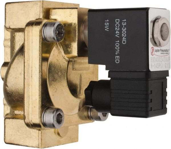 PRO-SOURCE - 3/4", 2/2 Way Stacking Solenoid Valve - 24 VDC, 12 CV Rate, 4.98" High x 3.78" Long - Best Tool & Supply