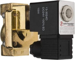 PRO-SOURCE - 1/2", 2/2 Way Stacking Solenoid Valve - 24 VDC, 4.5 CV Rate, 4.19" High x 2.83" Long - Best Tool & Supply