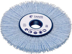 Tanis - 10" OD, 2" Arbor Hole, Crimped Nylon Wheel Brush - 1" Face Width, 3-1/4" Trim Length, 0.022" Filament Diam - Best Tool & Supply