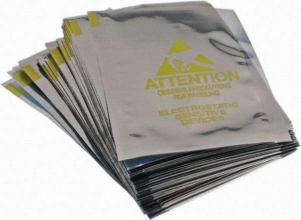 Value Collection - 5" Long x 3" Wide, 3 mil Thick, Clear Metalized Static Shield Bag - Metal-In - Best Tool & Supply