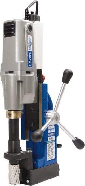 Hougen - 2" Travel, Portable Magnetic Drill Press - 250 & 450 RPM, 9 Amps, 1.5 hp, 1035 Watts - Best Tool & Supply