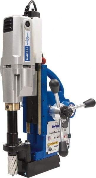 Hougen - 2" Travel, Portable Magnetic Drill Press - 250 & 450 RPM, 9 Amps, 1.5 hp, 1035 Watts - Best Tool & Supply