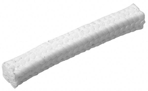 Made in USA - 1/4" x 18' Spool Length, PTFE/Sanitary Compression Packing - 1,000 Max psi, 500° F Max, White - Best Tool & Supply