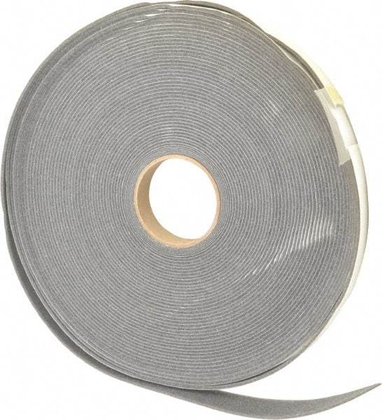 Made in USA - 1/8" Thick x 1" Wide x 100' Long Gray Open Cell Polyurethane Foam Rubber Roll - Stock Length, Adhesive Back, 1.8 to 2.2 Lb/Cu Ft Density, -20°F to 160°F - Best Tool & Supply