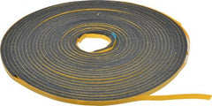 Made in USA - 50' x 3/8" x 1/4" Black Natural Foam Roll - Best Tool & Supply