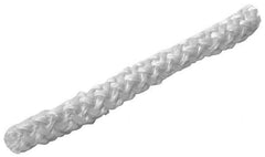 Made in USA - 1" Diam Fiberglass Rope Gasketing - White, Cut to Length - Best Tool & Supply