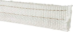 Made in USA - 1/2" Bulb Diam, 1-3/4" Overall Width, Fiberglass Tadpole Gasketing - 25' Long, White - Best Tool & Supply