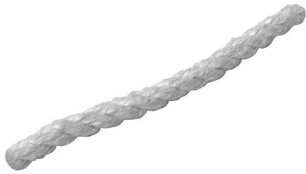 Made in USA - 3/4" Diam Fiberglass Rope Gasketing - White, Cut to Length - Best Tool & Supply