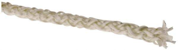 Made in USA - 1/8" Diam Fiberglass Rope Gasketing - White, Cut to Length - Best Tool & Supply