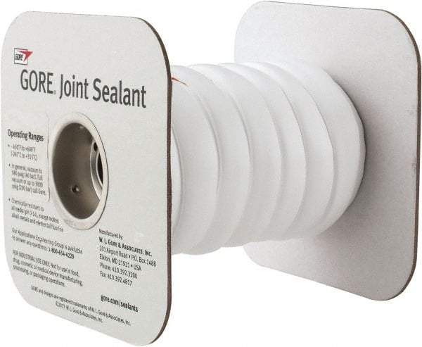 Value Collection - 15' Long x 1/2" Wide Gore Tex Joint Sealant - White, 1-1/8 to 1-1/2" Approximate Flange Form Width - Best Tool & Supply