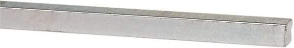 Made in USA - 12" Long x 3/16" High x 3/16" Wide, Zinc-Plated Oversized Key Stock - C1018 Steel - Best Tool & Supply