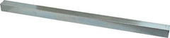 Made in USA - 12" Long x 5/8" High x 5/8" Wide, Zinc-Plated Oversized Key Stock - C1018 Steel - Best Tool & Supply